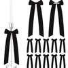 12pcs Portable Decorations Satin Surface Bowknot Multifunctional Versatile Wedding Decorations