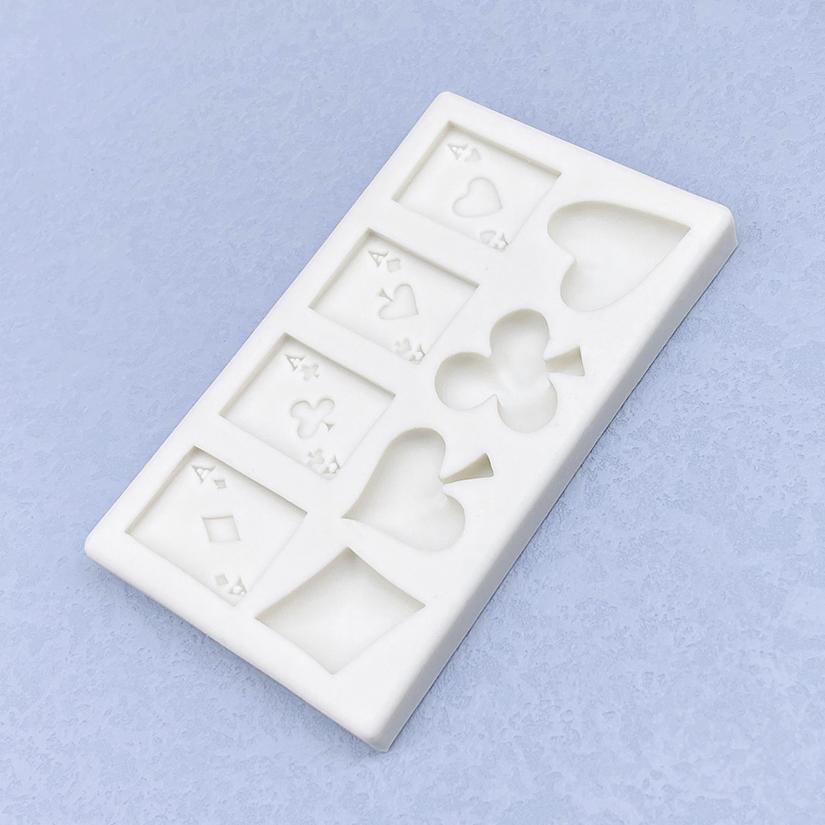 Силиконовая форма для покера, форма для выпечки кексов Sugarcraft, инструменты для украшения торта из помадки