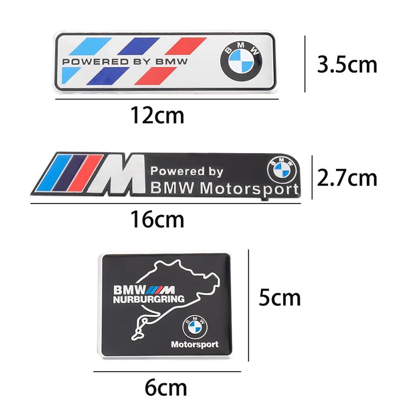 ljqvz9 Car Styling Emblem Aluminum Alloy Car Fender Trunk Badge Stickers For Bmw M E90 E60 F30 F10 E39 E36 F20 G30 G20 E87 E92 E91.