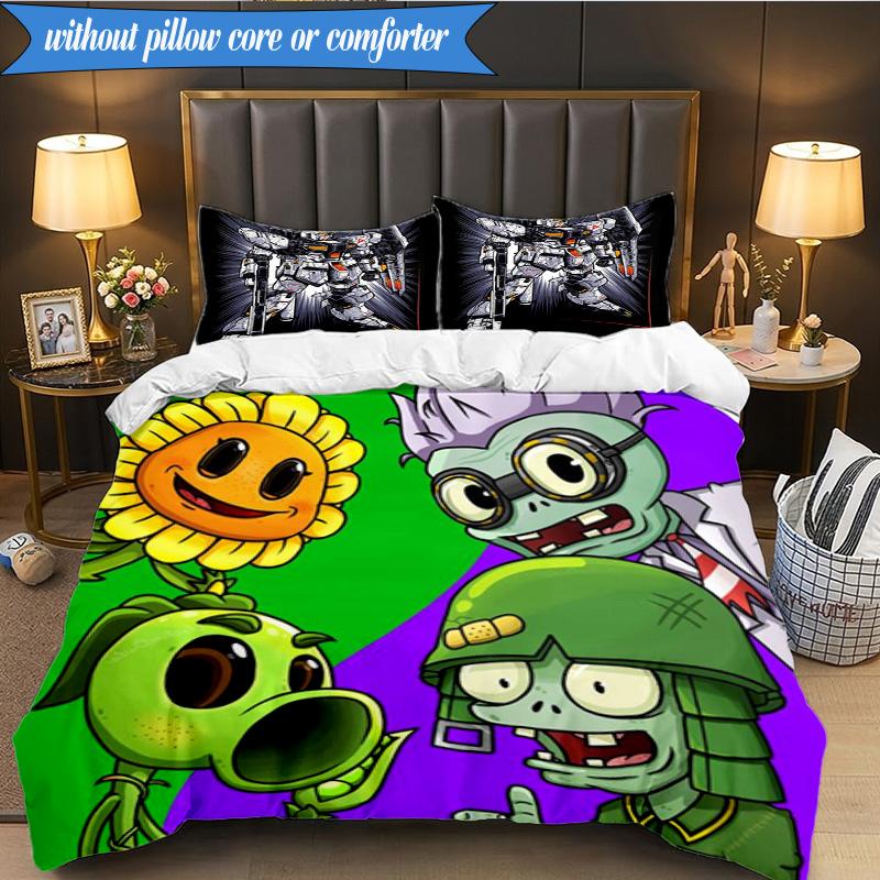 Vibrant Battle Zombies 3pcs K-pop music group Bedding set,Ideal for Bedroom, Dormitory,Including Duvet Cover And 2pcs Pillowcases,Fan gifts