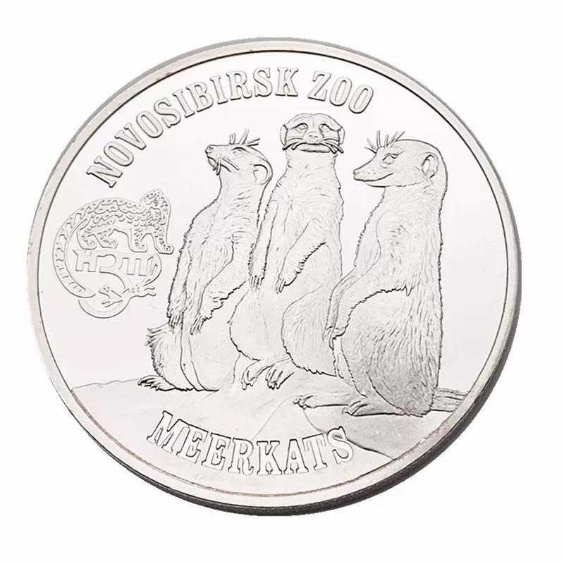 New Siberian Animal Mongoose Silver Plated Commemorative Coin Collection Craftsmanship Animal Exquisite Coin