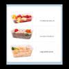 Disposable Square Transparent Food Containers with Lids