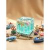 Ocean Themed Sensory Decompression Magic Cube Decorated With Cartoon Seashells Conches Schools Of Fish