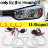 For BMW 3 Series F30 F31 F34 2012-16 Lemon Yellow Color Rings DTM U Style Light LED Angel Eyes Kit CS CSL Style Car Accessories
