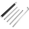 Wood Turning Tools for Lathe 4 PCS Set, Carbide Lathe Tools with Diamond Shape, Round, Square Cutters Replaceable Turning Lathe Chisels with a Grip
