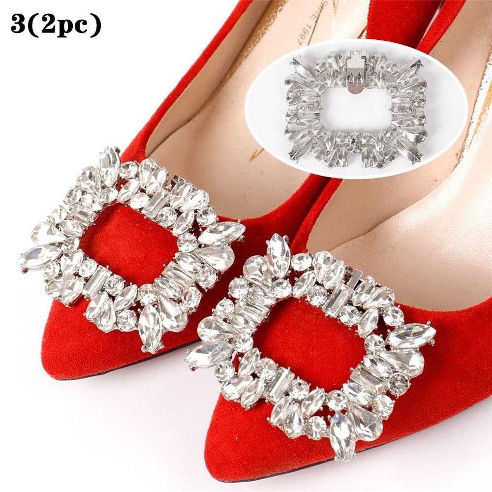 2 шт. Свадебные туфли невесты со стразами и кристаллами, клипсы для обуви, украшения для обуви, шармы-пряжки, ювелирные изделия