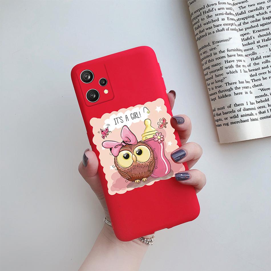 Чехол для Realme 9 4G 9 Pro Plus Милая Девочка Цветок Задняя Крышка Мягкий Силикон Матовый Защитный Funda Для OPPO Realme 9 Pro+ 5G Чехлы