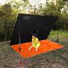 3-in-1 Waterproof Rain Poncho Lightweight Hooded Rain Coat Picnic Mat Blanket Sun Shelter for