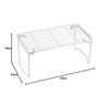 Liberty Corporation LD-252 Style Storage Under-Sink Kitchen Rack, Wire Stackable Shelf with Folding Legs, Medium, Warm Gray