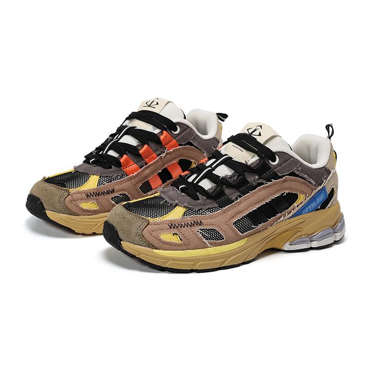 Dad Shoes Women's Spring Breathable Lightweight Platform Sneaker Women's Ultra-Light Distressed Edging Casual Shoes All-Matching