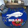 Bills Mafia pattern round rug,Carpet Rug for Living Room Bedroom Playroom ,Non-slip Floor Mat,Holiday Gifts and Birthday Gifts.