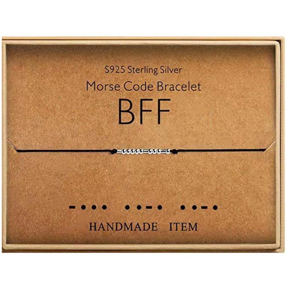 Подарки Цепочка из бусин Серебряный Браслет Морзе Дружба Манжета Браслет Fuck Off Я ЛЮБЛЮ ТЕБЯ ЛДН Охана