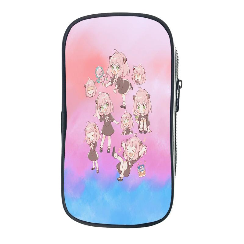 Семейный портативный пенал Spy X с героями мультфильмов Anya Forger, детская канцелярская сумка, большая вместительная сумка для хранения, школьная сумка-карандаш