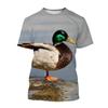 Футболка с изображением утки-животного для мужчин, 3D-принт, свободные футболки с коротким рукавом, уличная одежда, летняя новая свободная футболка-пуловер для детей