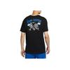 Nike Дышащая футболка с короткими рукавами для бега Dri-Fit с мультяшным буквенным принтом, мужские топы, черные DO0771-010