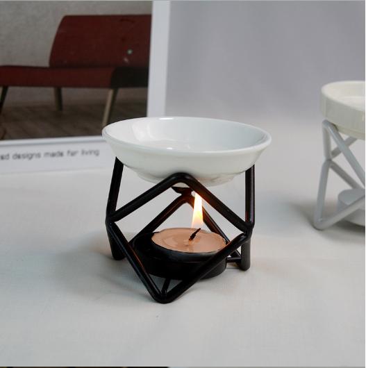 Gold Geometric Tealight Candle Holders Wedding Reception Decor for Table Centerpiece Metal Iron Wire Tea Light Oil burner Aroma