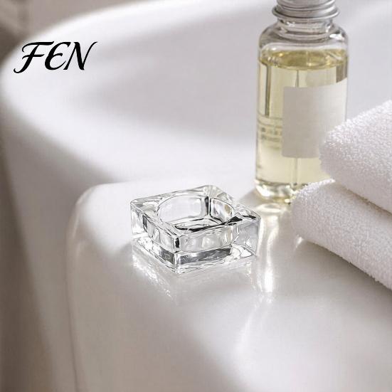 Compact Candle Holder Glass Flower Tealight Holder, Plum Blossom Bump Resistant for Home Party Decor, Wedding Table Centerpiece Decorative