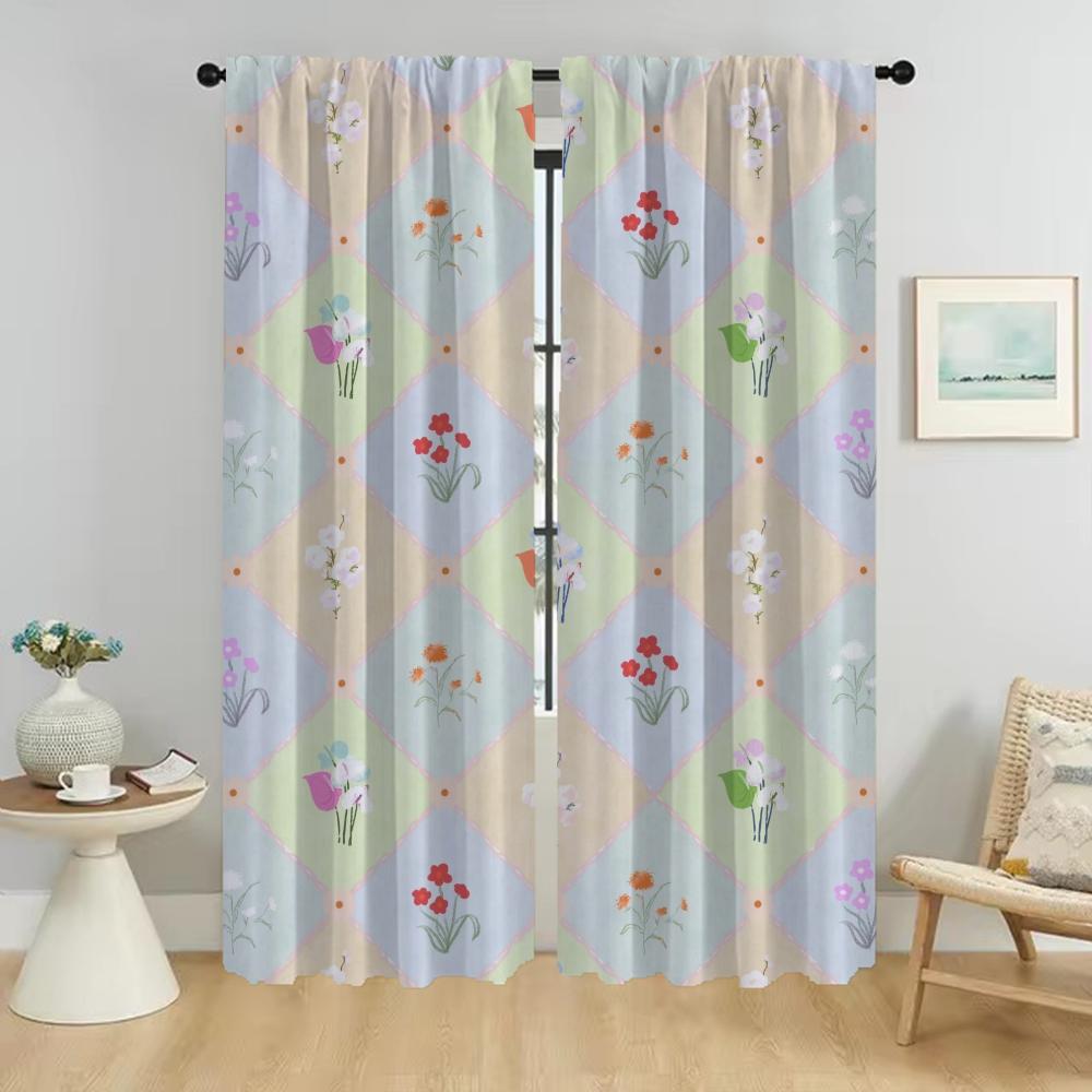 Разноцветные секционные кухонные шторы для гостиной, домашние интерьерные шторы, 2 штуки, шторы-тени, элегантная камера