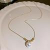 Elegant Delicate Pearl Pendant Clavicle Necklace For Women Unique Design  Girl Jewelry Everyday Birthday Party Gift