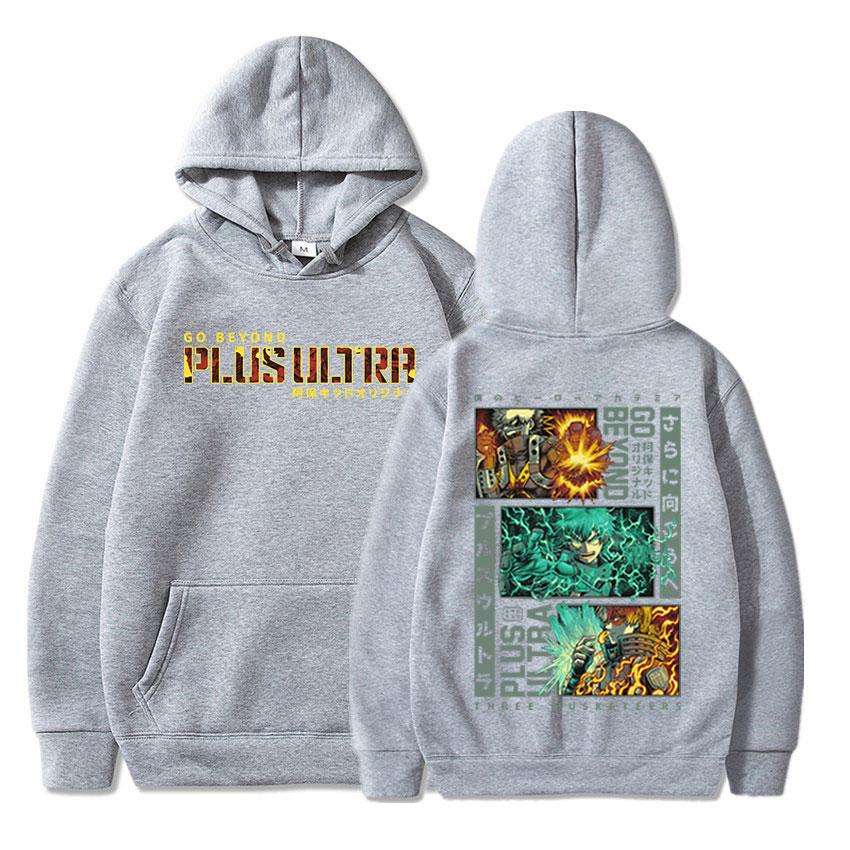 Толстовки с капюшоном из аниме «Мой герой Академии» Todoroki Shoto Bakugou Katsuki Midoriya Izuku Deku, мужские толстовки с длинными рукавами и капюшоном большого размера