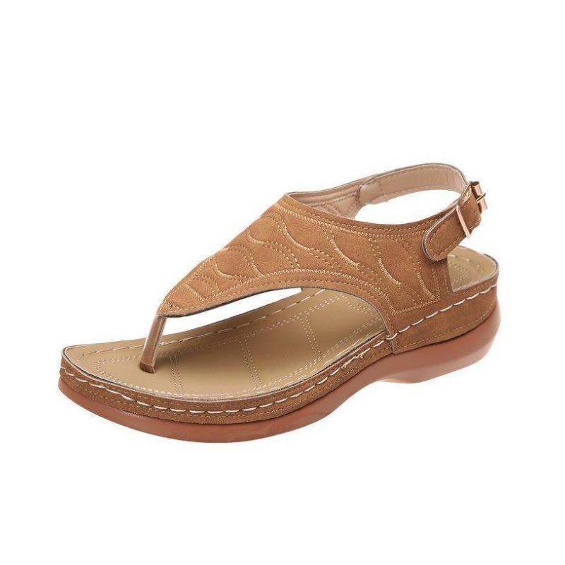 New Solid Color Embroidered Toe Women's Large Size Sandals Lis Sandal