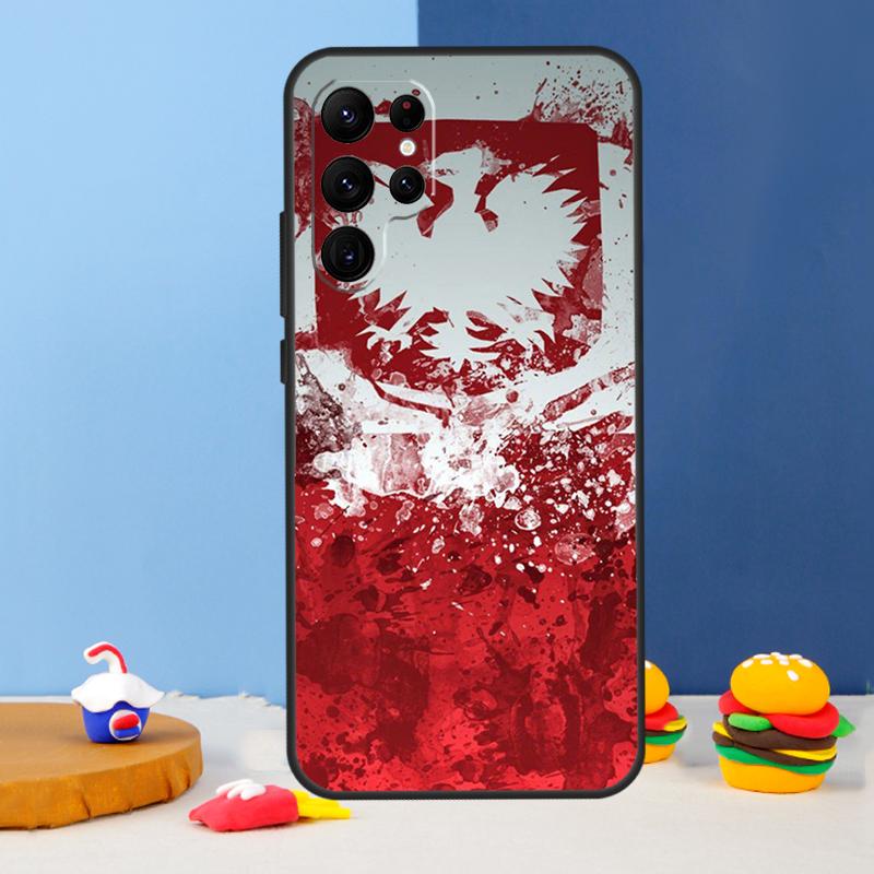 Польша Польский флаг Чехол для телефона для Samsung Galaxy S24 S25 Ultra S9 S10 S20 S22 S21 S23 Plus S24 FE Обложка Coque