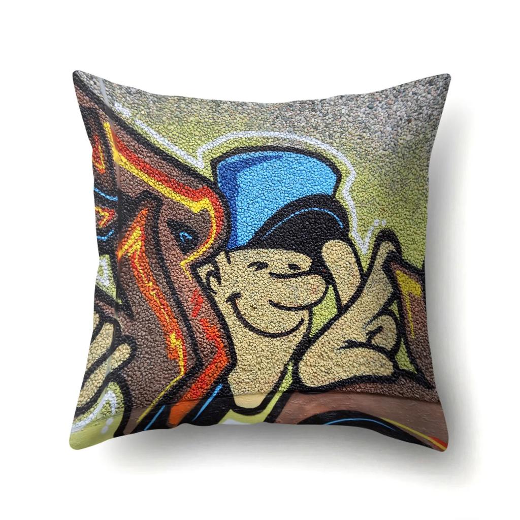 Наволочка с граффити, офисная наволочка для гостиной, поясничная подушка