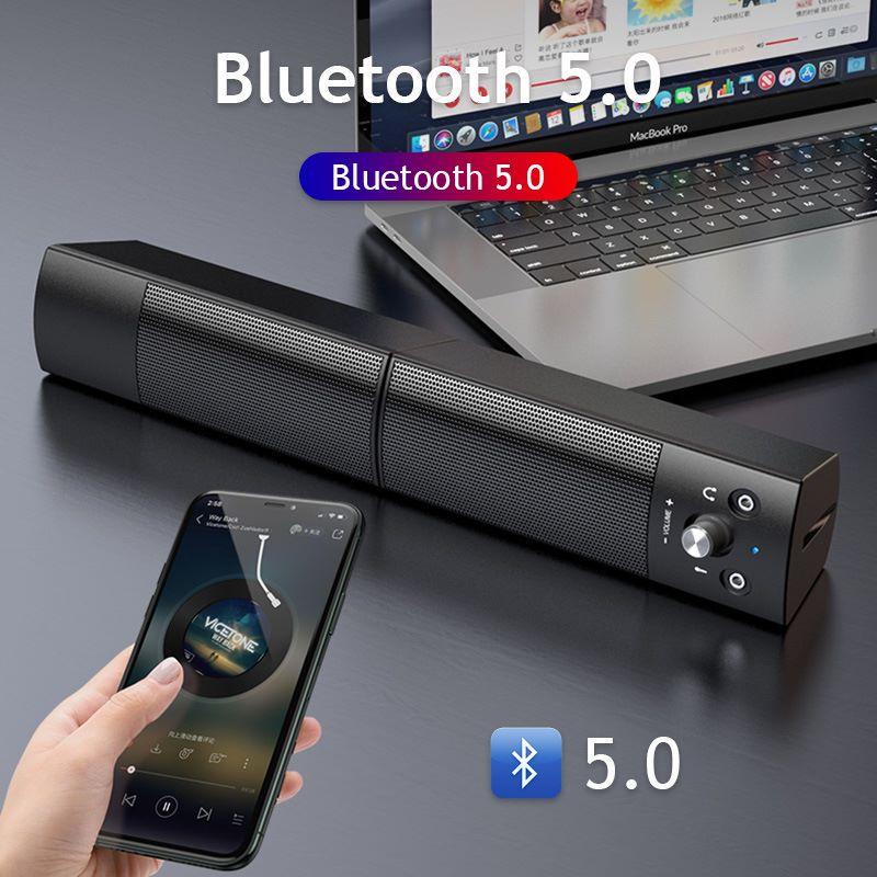 Bluetooth Computer Speaker with Microphone and Subwoofer - AUX&USB Playback, Small Speaker for Desktop, Laptop, and More