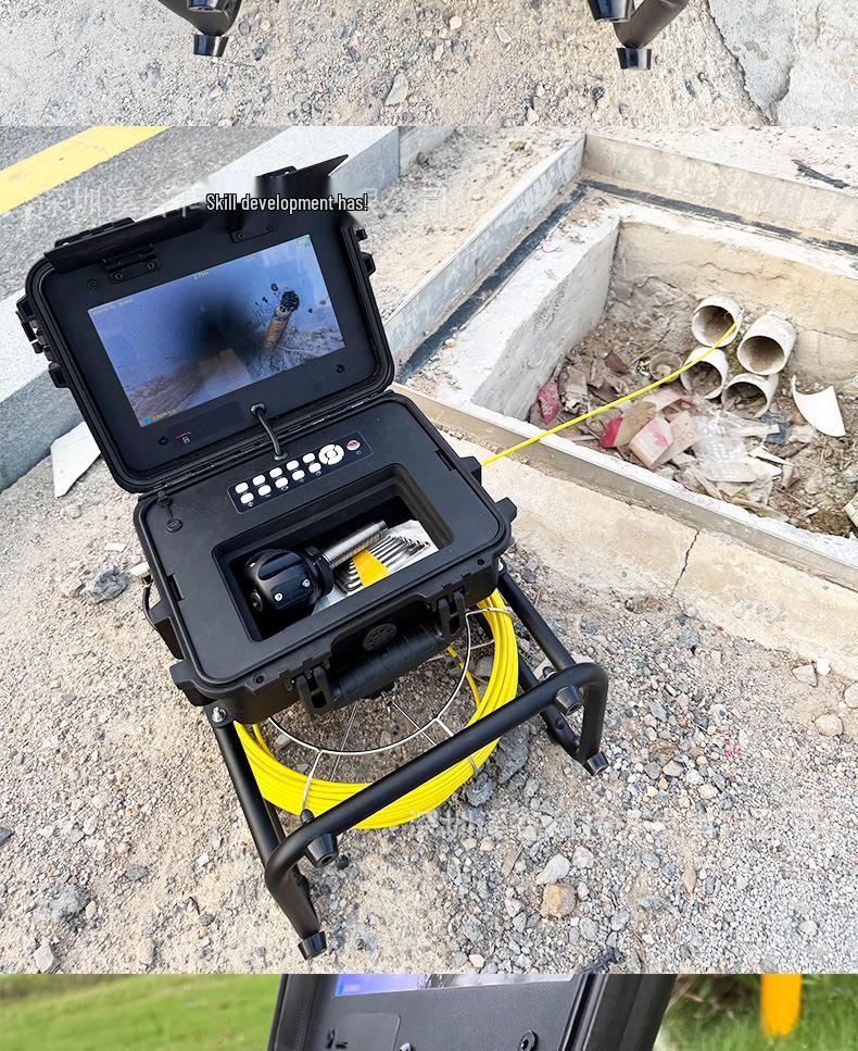 High-Definition Waterproof Sewer Inspection Camera with Zoom and Video Detection