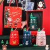 Santa Claus Coffee Couples Mugs Home Decor Gifts Christmas Mugs Cartoon Xmas Tree Shape Creative Ceramic Cup with Lid and Straw