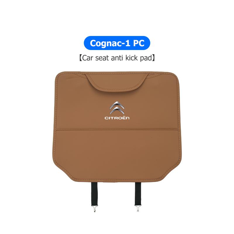 POOR1 Leather Car Seat Back Protector Kick-Proof Anti Slip Child Mat For Citroen Jumper Celysee Cactus Picasso Aircross Saxo Grand
