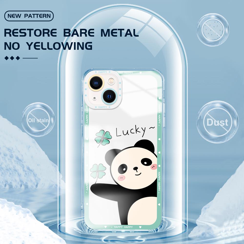 Shockproof Cartoon Pattern Soft Phone Case Full Cover Camera Transparent Protection Case for Huawei Honor iPhone Samsung Xiaomi Redmi OPPO Realme Vivo