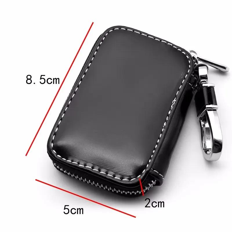 Car Sticker For Skoda Octavia 2 3 Kodiaq Fabia Rapid Superb A5 A7 Genuine Leather Car Remote Key Case Cover Key Wallet Key Bag A