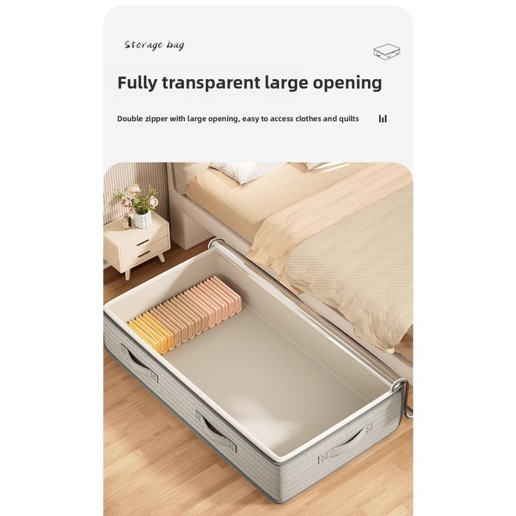 Underbed Wardrobe Organizer and Storage Cabinet, Foldable Under Bed Storage Bag, Powerful Function, No Space Occupation, Under Bed Storage