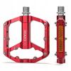 CXWXC Red Aluminum Reflective Machined Platform Bicycle Pedals