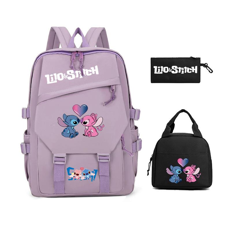 Peripheral Schoolbag Three-Piece Set, Primary And Secondary School Students Backpack, Children'S Lunch Bag, Pencil Bag