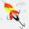 5Pcs 2CM/2G 4CM/4G 6CM/10G Spinner Blade Lure with Hook Metal Rotating Sequin Spoon Spinnerbait Saltwater Freshwater Bass Fishing Accessories