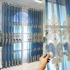 Роскошная гостиная спальня вилла европейская вышитая штора на экран трехмерный экран на окно балкон затемнение