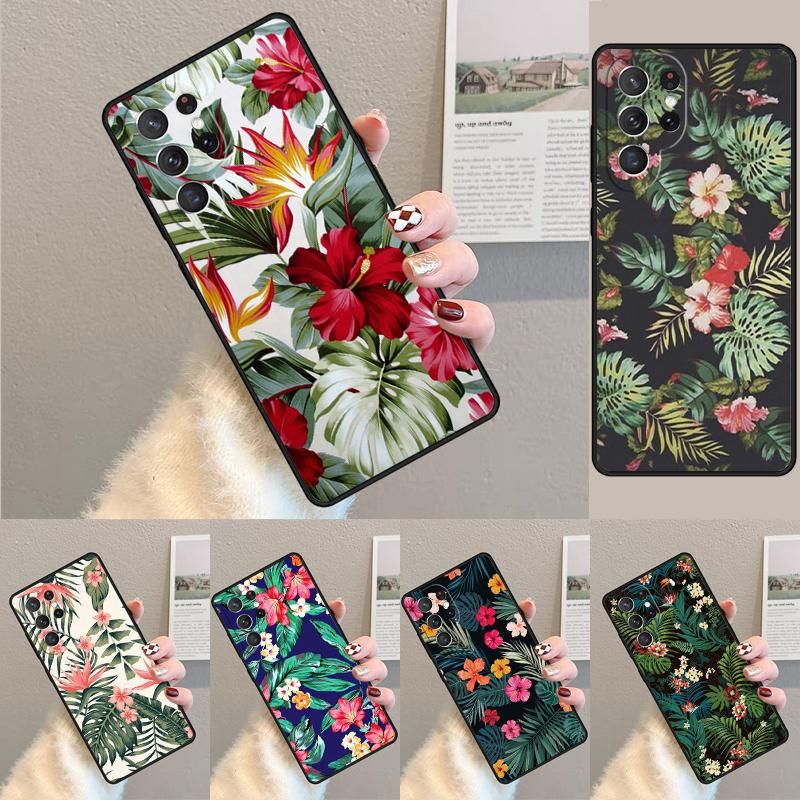 Ретро Тропические Цветочные Цветы Чехол Для Телефона Для Samsung Galaxy note 10 pro S26 S25 S24 S23 S22 Ultra Plus S21 FE S20 Чехол