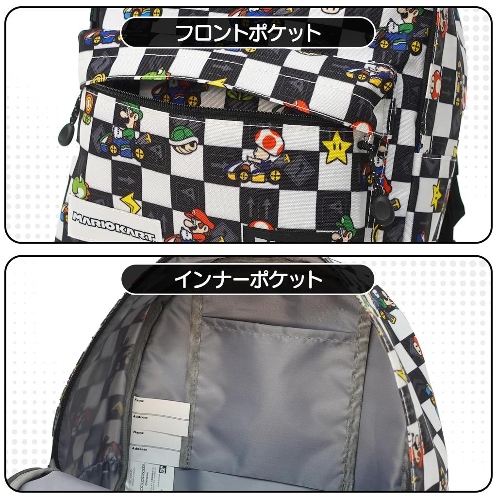 Рюкзак Mario Kart Kids Mario Luigi Goods Большая емкость B5 Storage Белый F [Заглавная роль]