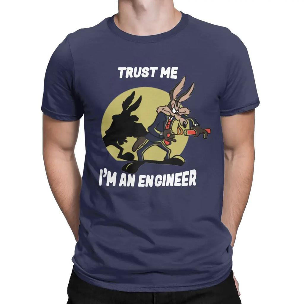 Novelty Trust Me Im An Engineer T-Shirts Men Crewneck Pure Cotton T Shirt Engineering Short Sleeve Tee Shirt Gift Idea Clothes