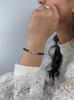 Bracelet Made of Natural Stones Sapphire and Moonstone Silver 925
