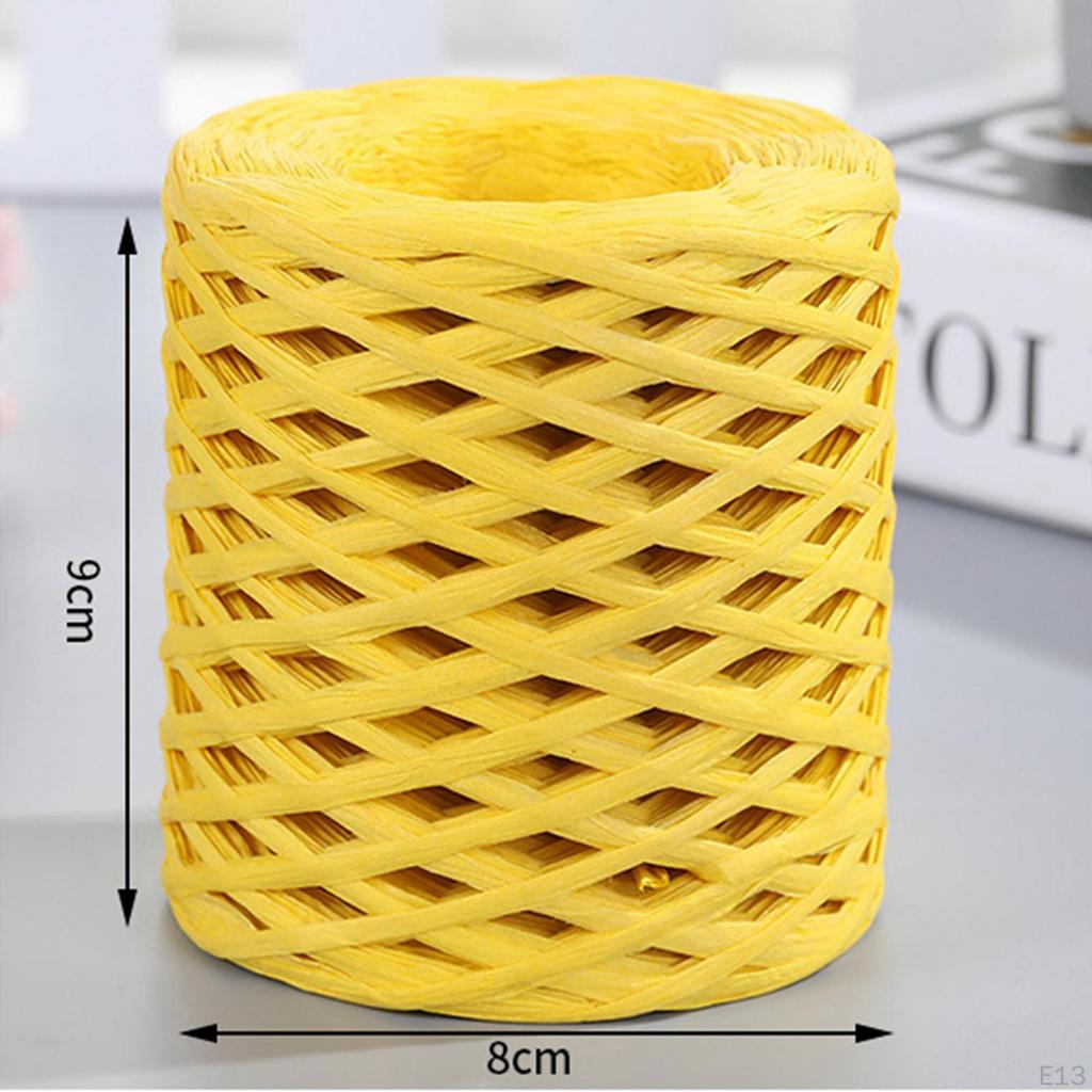 200 м/рулон, бумажная лента из рафии, декор, пригодная для вторичной переработки, прочная для плетения подарочной упаковки на День Святого Валентина