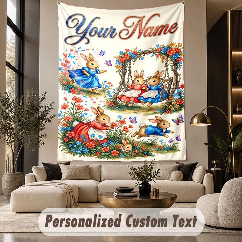 Forest Nature (27) Theme Custom Tapestry Personalized Custom Name Text Wall Hanging Tapestry Home Decor Background Cloth