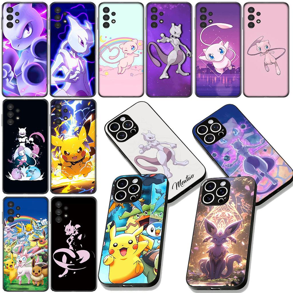 P-Pikachus Mewtwo Mew P-Pokemons Phone Cover for Samsung Galaxy S22 S21 S20 FE Ultra Plus A35 A36 A37 A33 A34 A04 A71 Coque Case