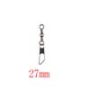 50pcs Lot High Quality Durable Barrel Swivel Fishing Connector Hanging Snap Stainless Steel
