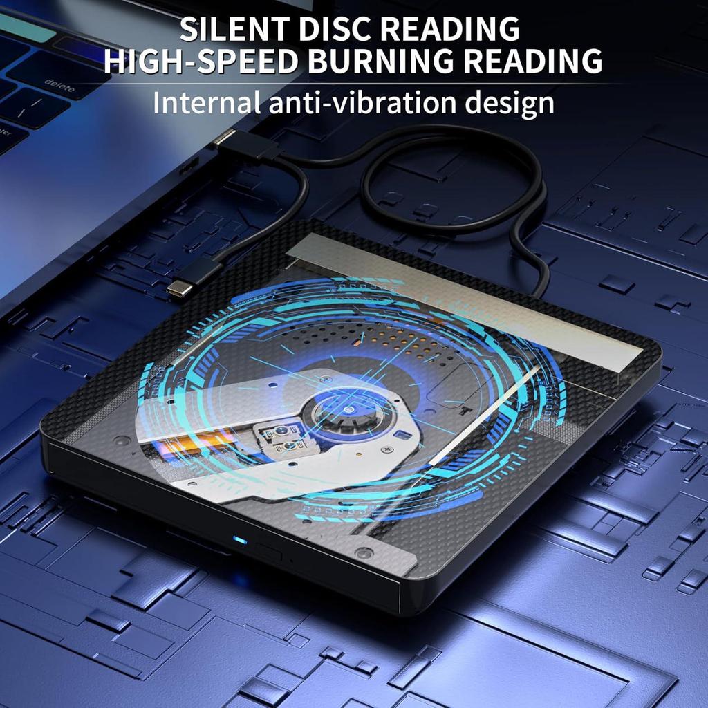 Portable Leather Texture USB Blu-ray & DVD Burner with Optional Combo Function Optical Drive