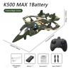 Детский радиоуправляемый самолет-истребитель K500MAX со светодиодами, 2,4 ГГц, пульт дистанционного управления, акробатический планер, полет с вращением на 360°, пенопласт EPP, игрушка для мальчика CZ63