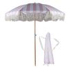 Patio Umbrella with Fringe 8 Fiberglass Ribs UV Proof Large Outdoor Table Market Umbrella for Garden Deck Backyard Pool