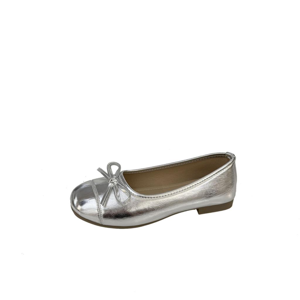 2025 новые туфли-лодочки в нежном сказочном стиле женские 2025 новые французские элегантные с бантом круглый носок с вырезом под юбку